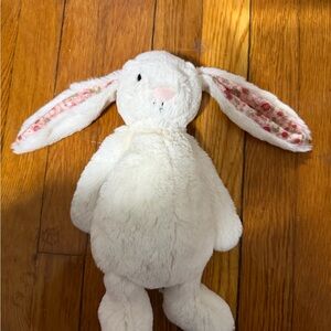 Jellycat Bunny Stuffed Animal with Pink Floral Ears